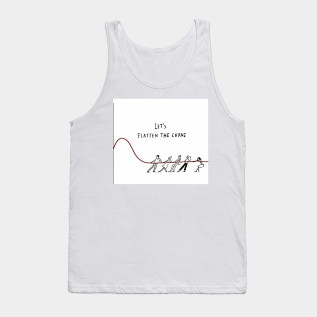 lets flatten the curve Tank Top by scientific mama